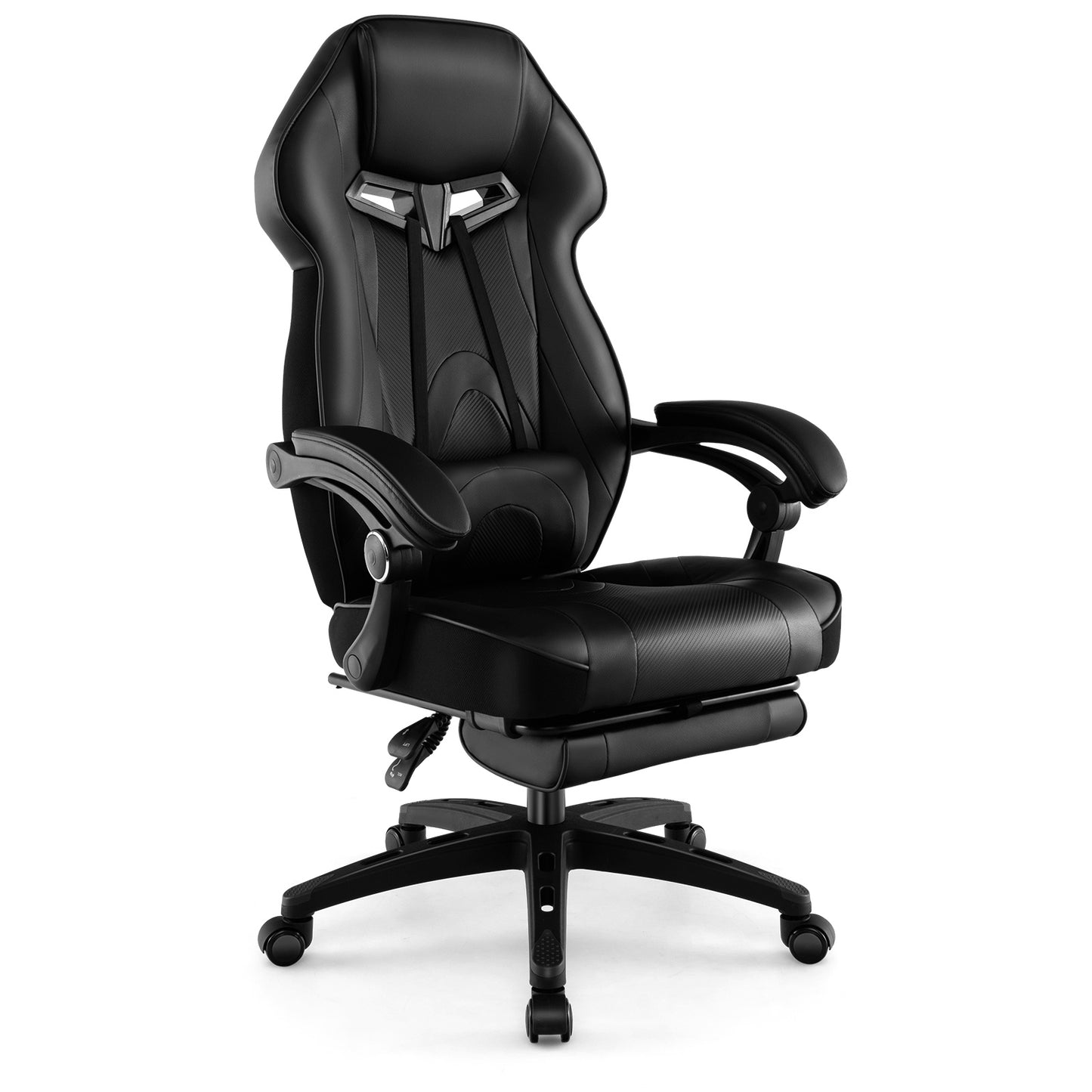 MULTIGOT Adjustable E-Sports Racing Style Chair w\u002F Padded Headrest, Lumbar Support gaming pc
