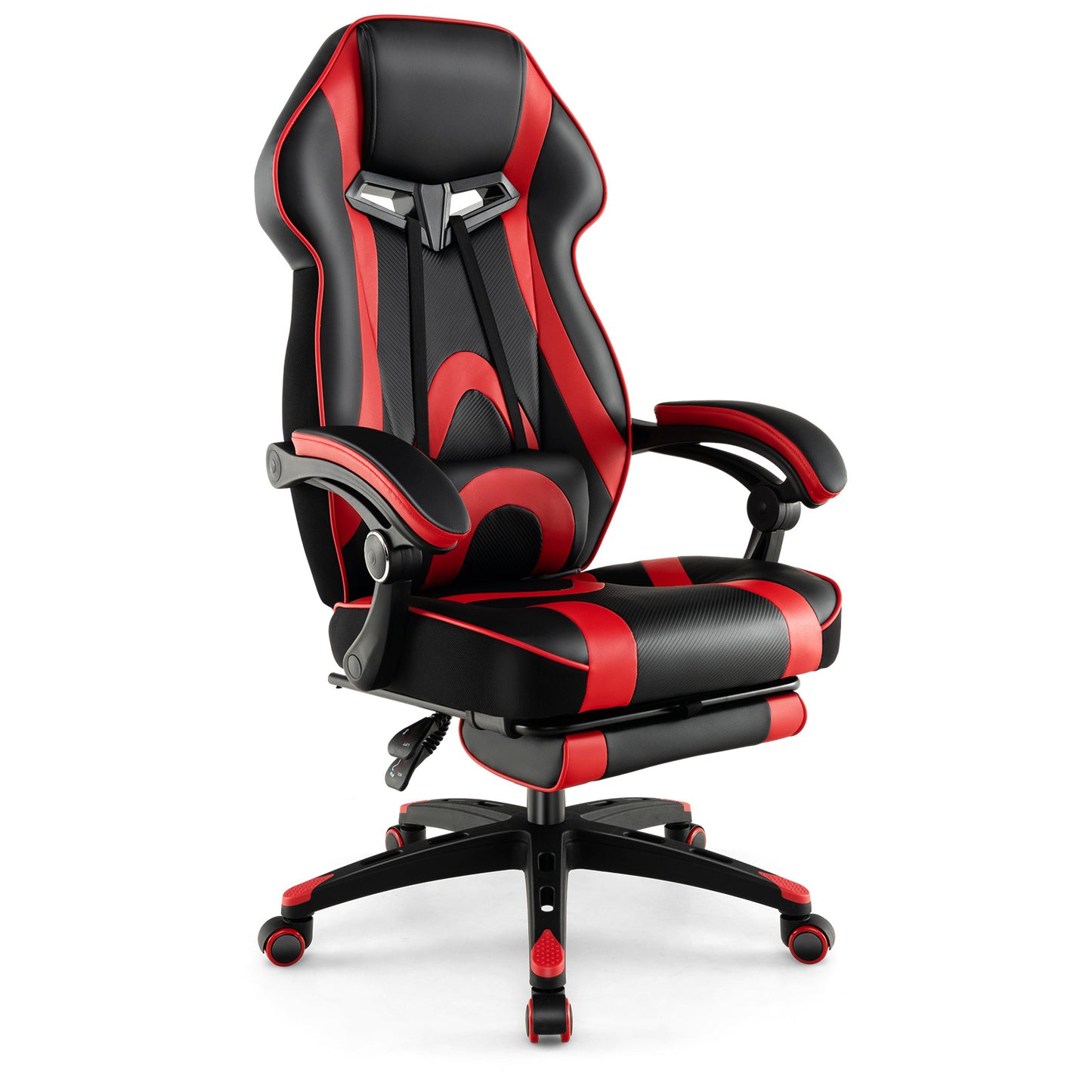 MULTIGOT Adjustable E-Sports Racing Style Chair w\u002F Padded Headrest, Lumbar Support gaming pc