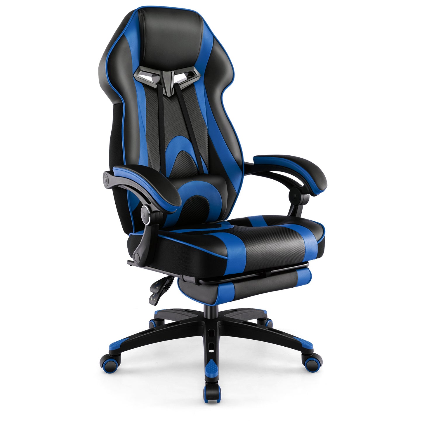 MULTIGOT Adjustable E-Sports Racing Style Chair w\u002F Padded Headrest, Lumbar Support gaming pc