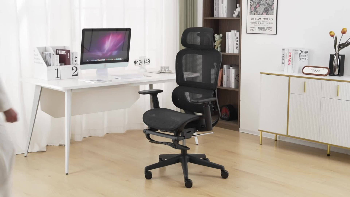 Gzagdecr Ergonomic Office Chair Desk Chair, High Back Gaming Chair, Big And Tall Reclining Chair Comfy Home Office Desk Chair Lumbar Support Breathable Mesh Computer Chair Adjustable Armrests