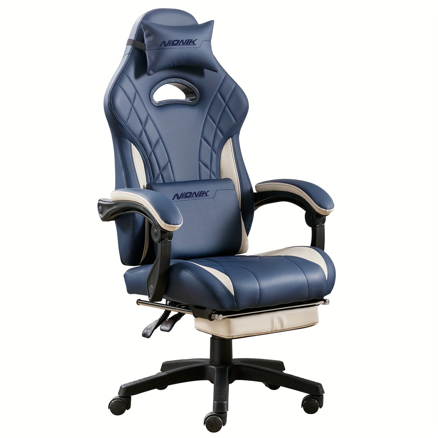 Footrest Massage Gaming Chair Gaming Chair With Footrest And Massage Lumbar Support, Ergonomic Computer Gamer Chair, Office Video Game Chairs With Adjustable Height And Backrest Esports Chair Available In Four Colors