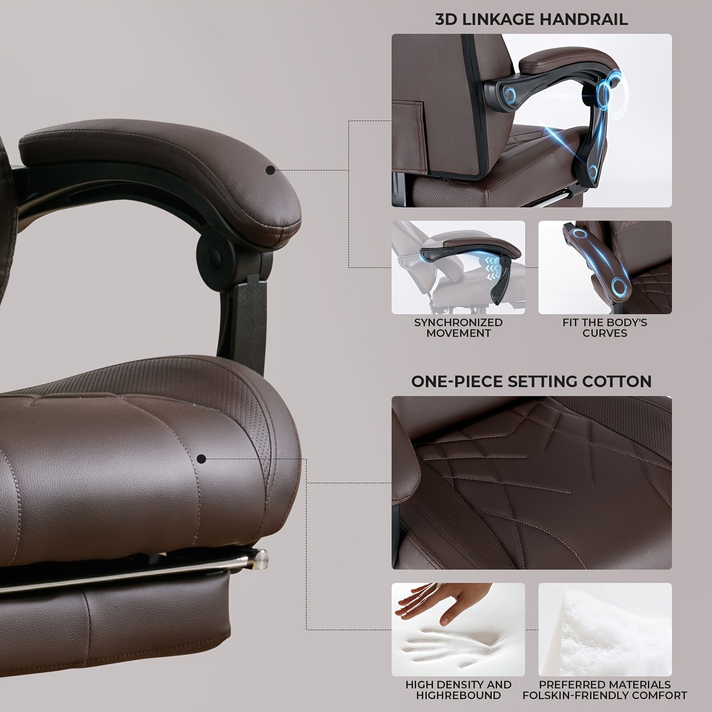 Footrest Massage Gaming Chair Gaming Chair With Footrest And Massage Lumbar Support, Ergonomic Computer Gamer Chair, Office Video Game Chairs With Adjustable Height And Backrest Esports Chair Available In Four Colors